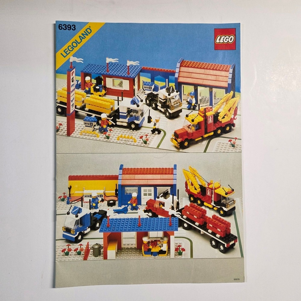 LEGO Legoland 6393 Big Rig Truck Stop Instruction Manual Vintage 1987 Town‎ Set